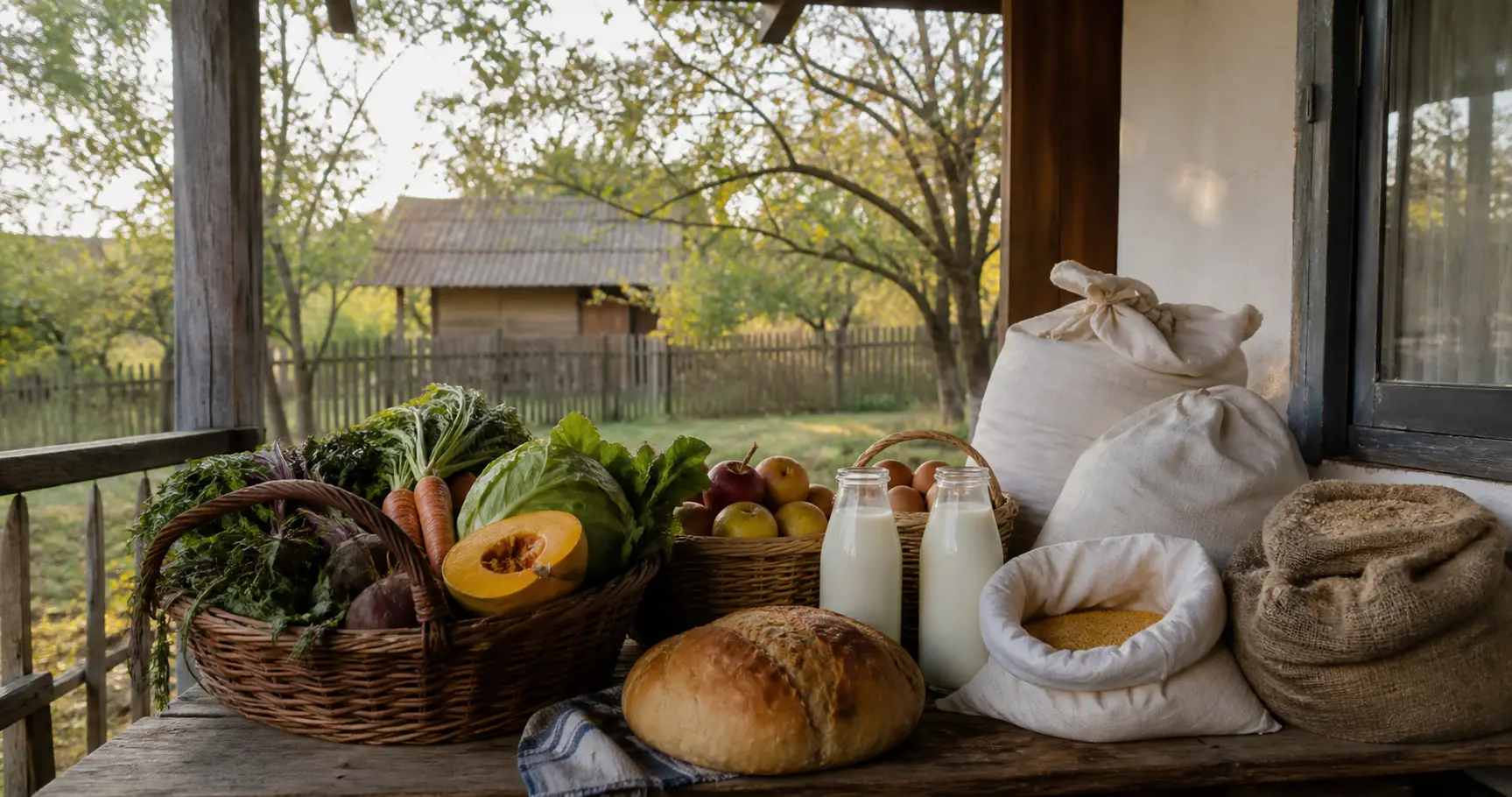 Produse alimentare proaspete pregătite pentru sprijin