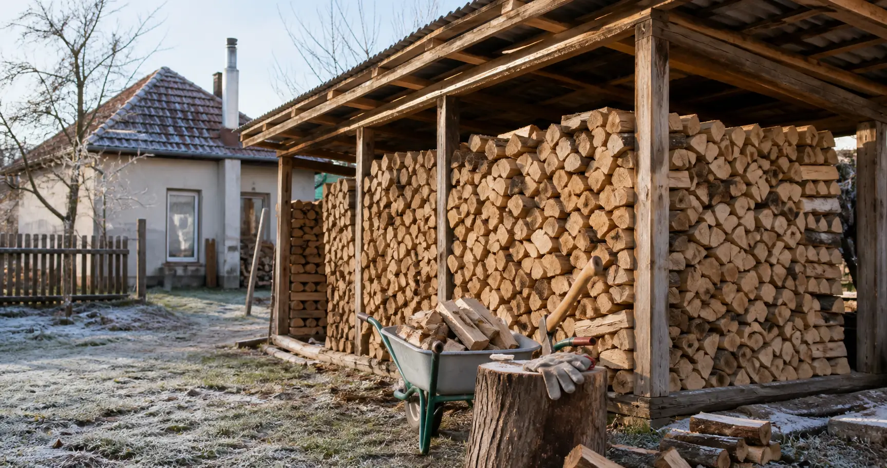 Imagine tematică pentru lemne de foc pentru sezonul rece